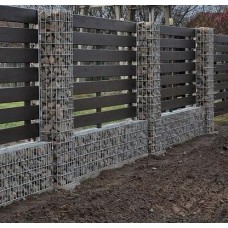 Габион столб болтовой оцинкованный (Ц) для забора 0,4х0,3х2х4,8х50х100 мм ГОСТ Р 58120-2018