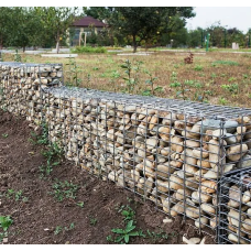 Габион цоколь спиральный оцинкованный (Ц) для забора 2х0,4х0,4х5х50х50 мм ГОСТ Р 58120-2018