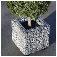 Габион ландшафтный кашпо спиральный оцинкованный (Ц) БК 0,4х0,4х0,4х4х50х50 мм ГОСТ Р 58120-2018