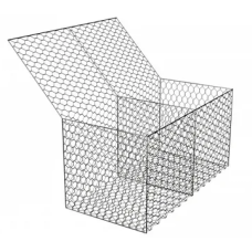Габион двойного кручения коробчатый для берегоукрепления оцинкованный полимерный (ЦП ПВХ) ГСИ-К 60х80 (С60) 1,5х1х1х2,4 мм 1,5 м3 ГОСТ Р 52132-2003